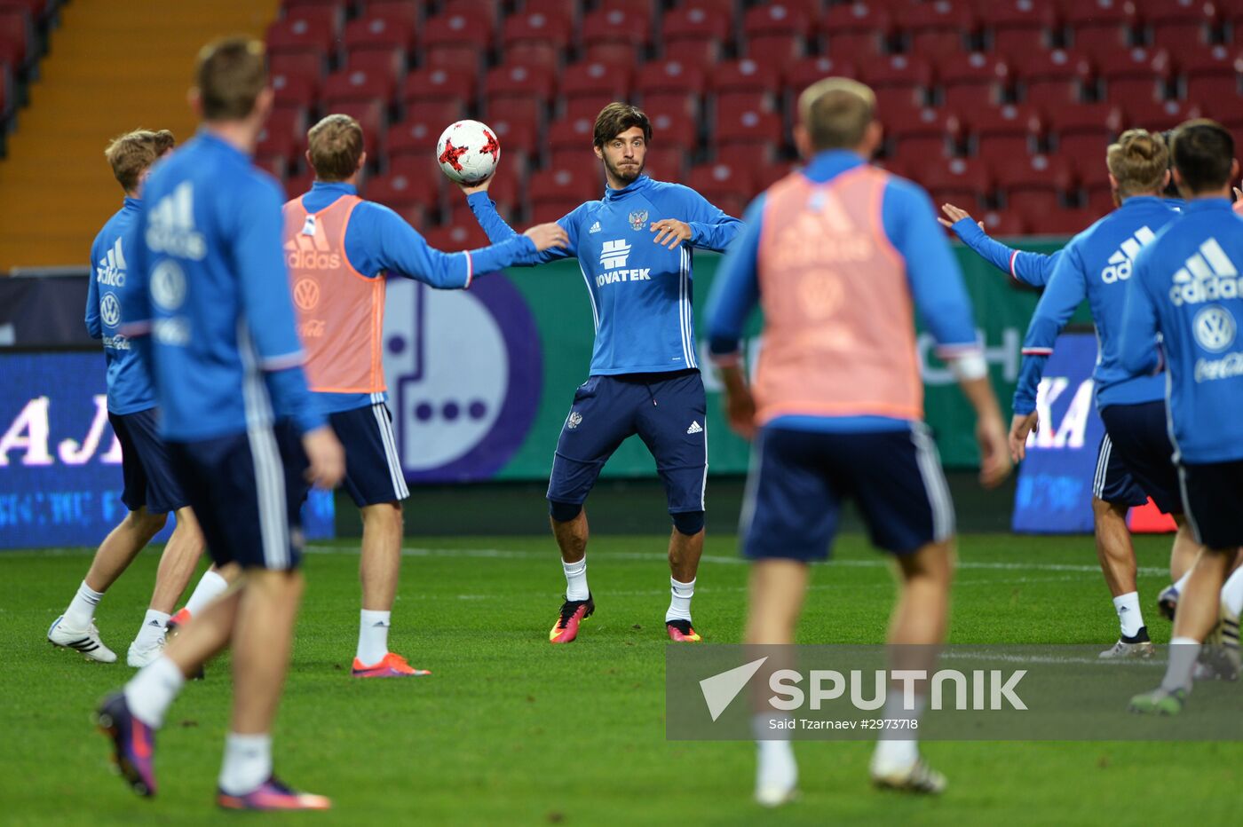 Russian national football team holds training session