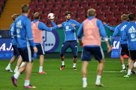 Russian national football team holds training session