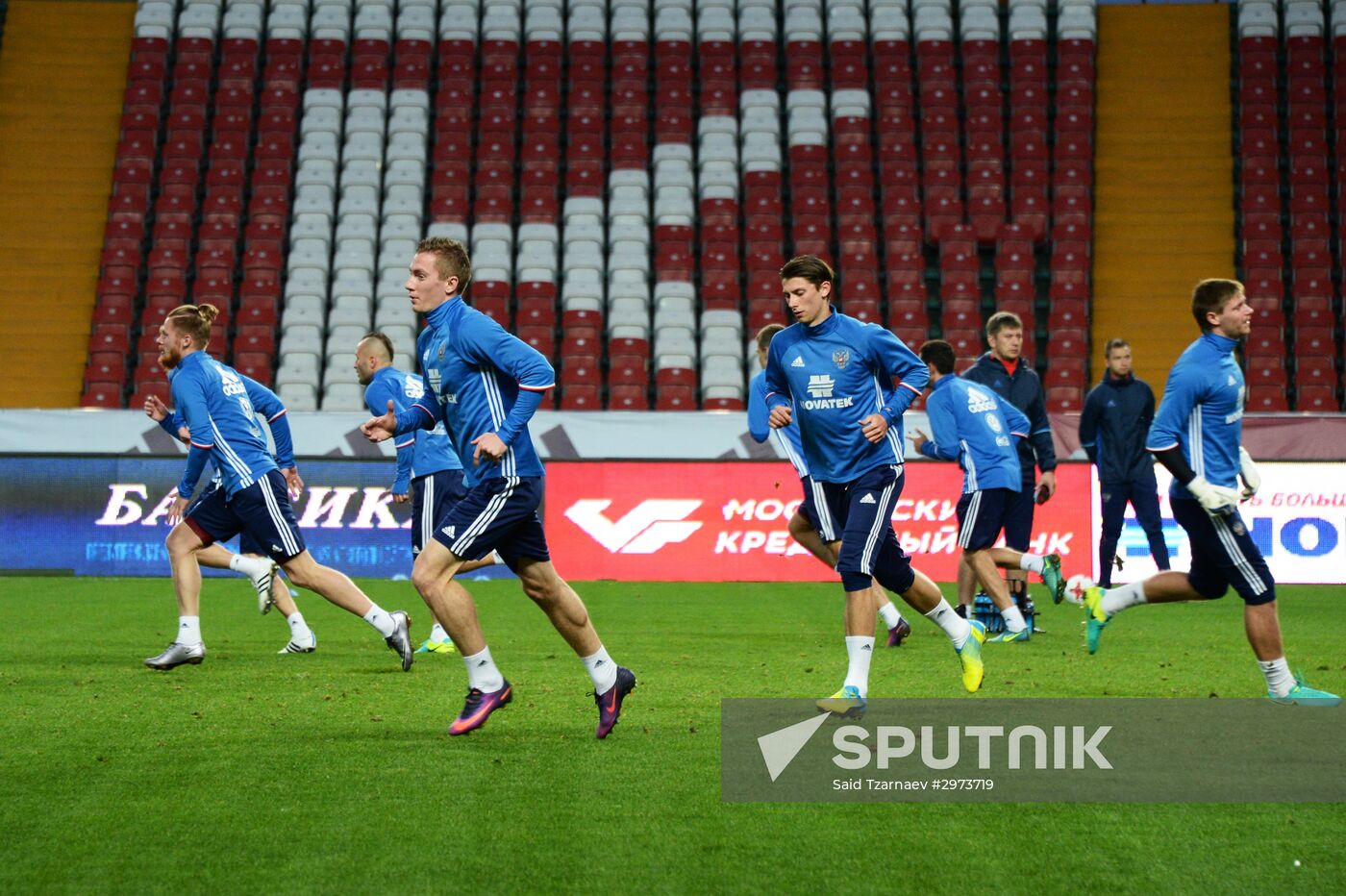 Russian national football team holds training session