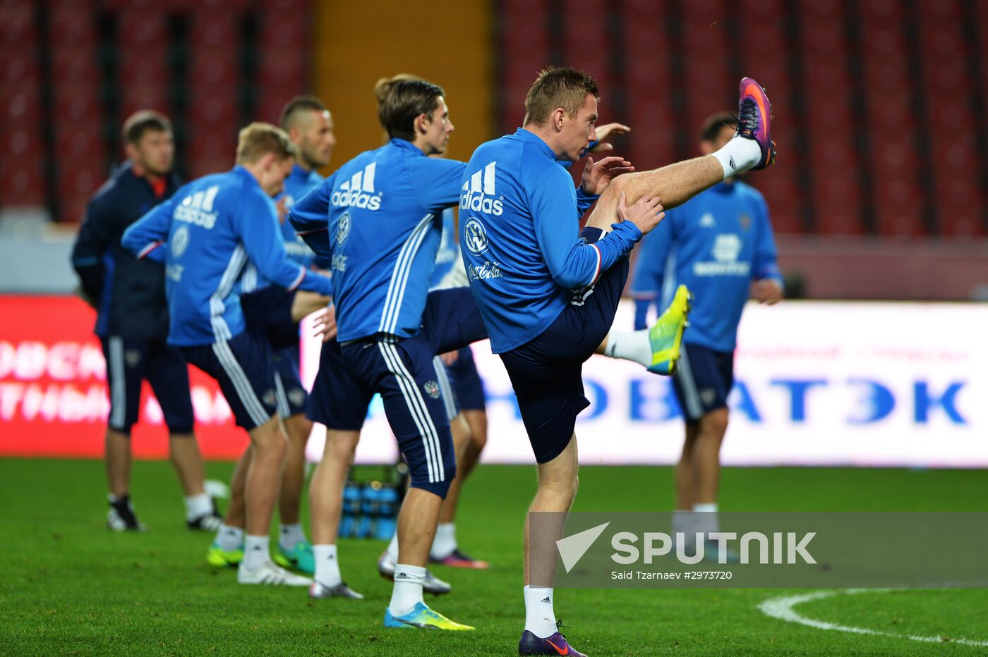 Russian national football team holds training session