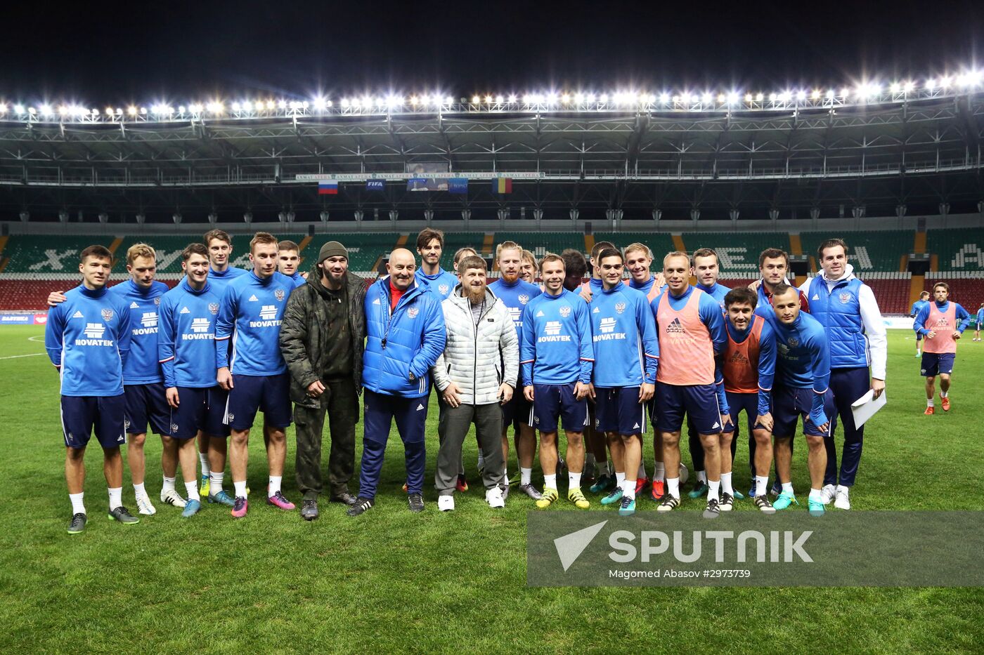 Russian national football team holds training session