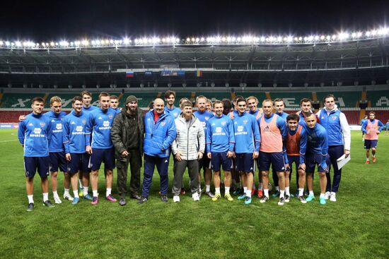 Russian national football team holds training session