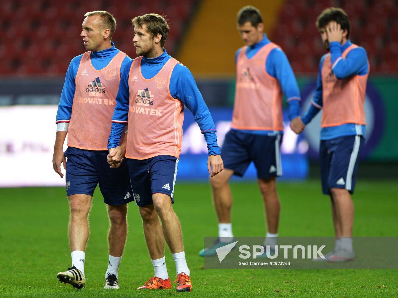 Russian national football team holds training session