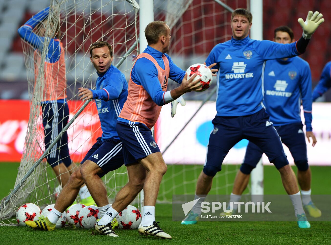 Russian national football team holds training session