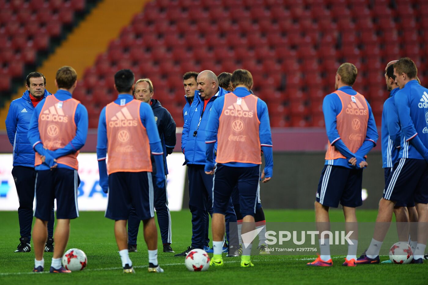 Russian national football team holds training session