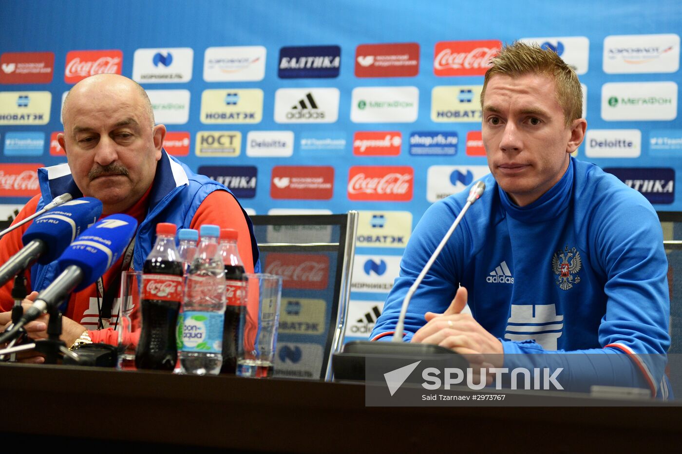 Russian national football team holds training session