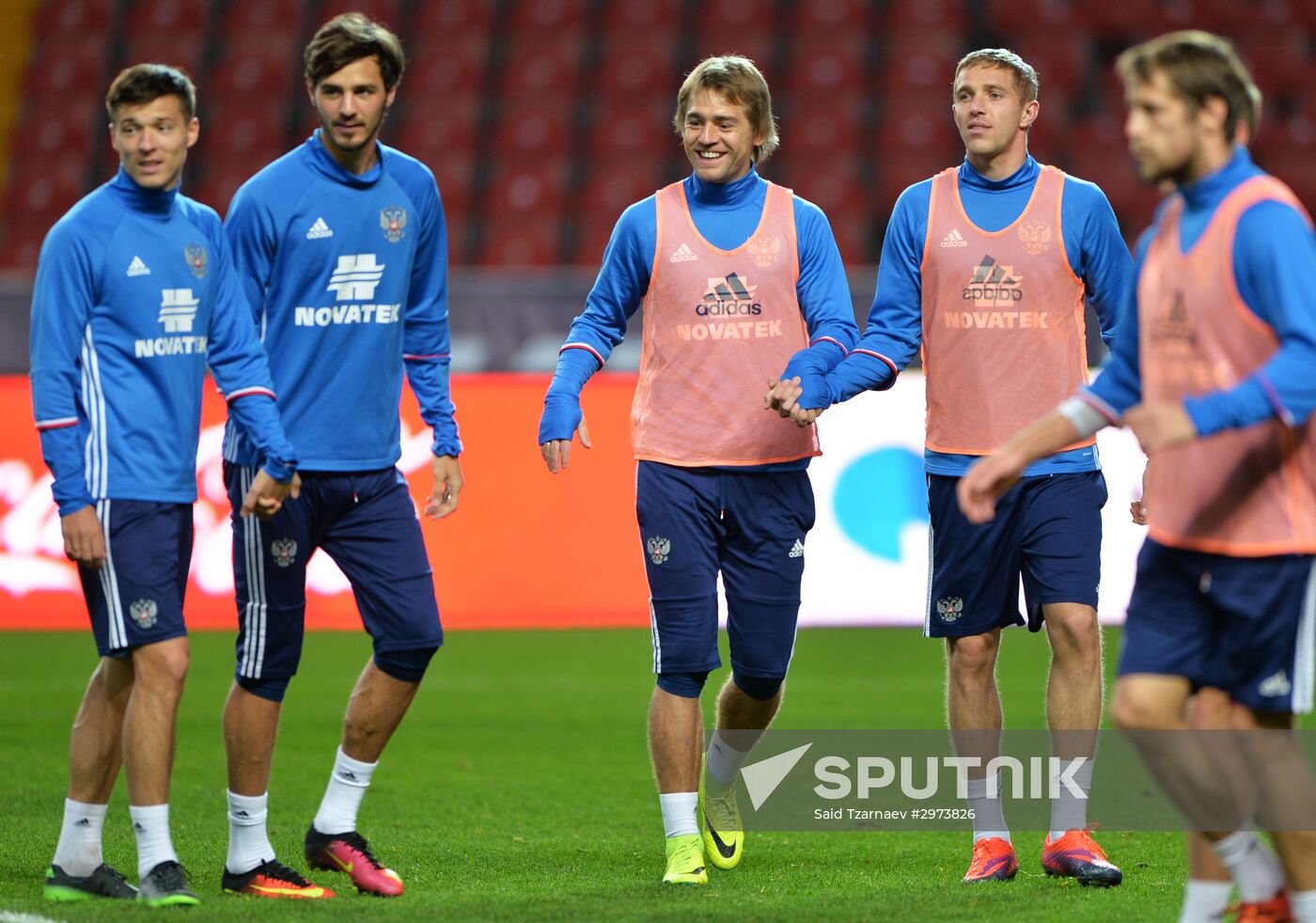 Russian national football team holds training session