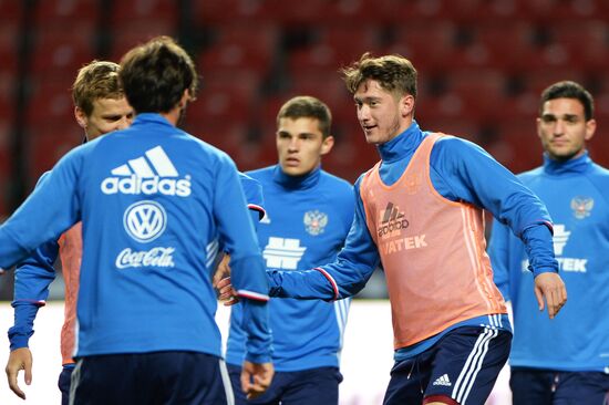 Russian national football team holds training session