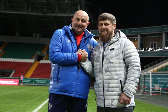 Russian national football team holds training session