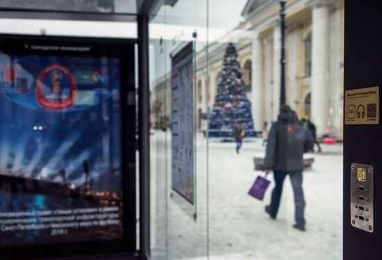 First smart public transport stop in St. Petersburg