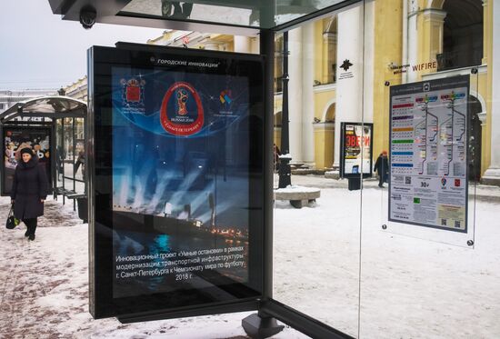 First smart public transport stop in St. Petersburg