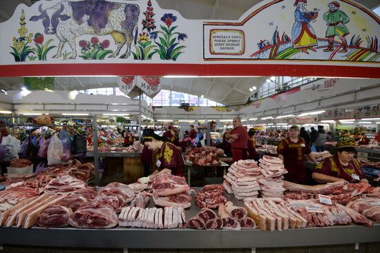 The central marketplace in Novosibirsk