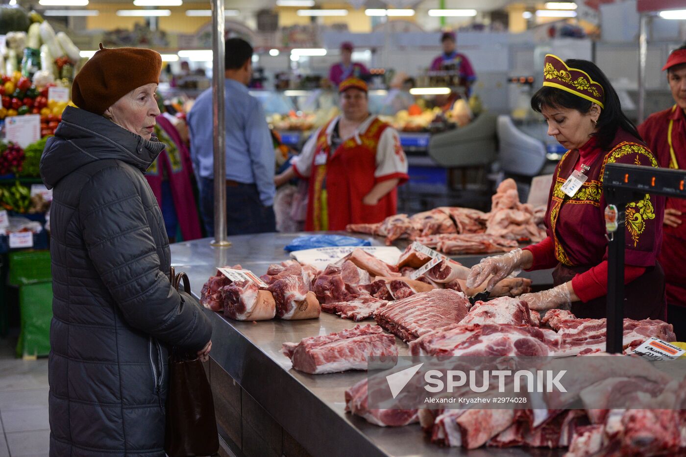 The central marketplace in Novosibirsk