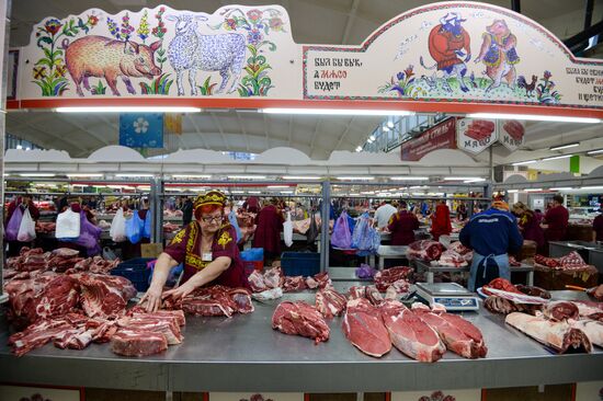 The central marketplace in Novosibirsk