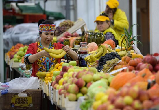 The central marketplace in Novosibirsk