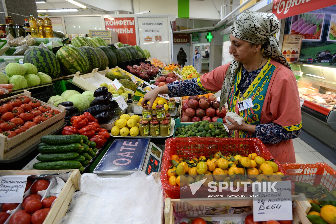 The central marketplace in Novosibirsk