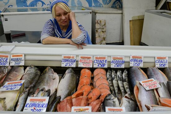 The central marketplace in Novosibirsk