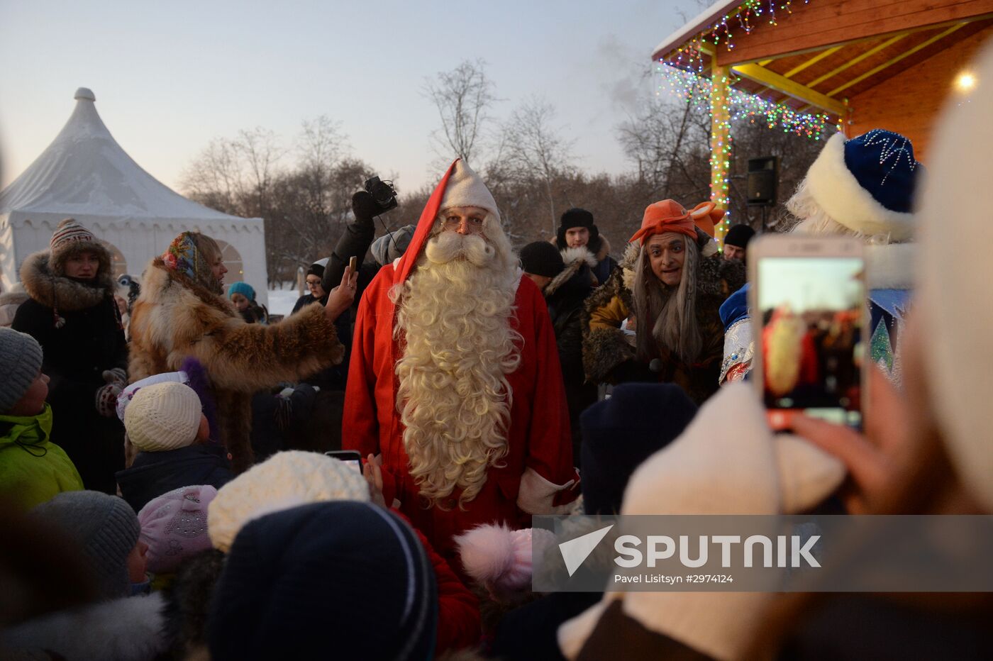 Finnish Christmas figure Joulupukki visits Yekaterinburg