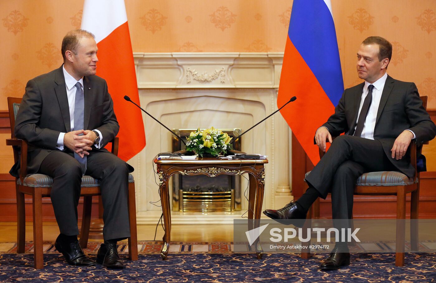 Prime Minister Medvedev meets with Malta's Prime Minister Muscat