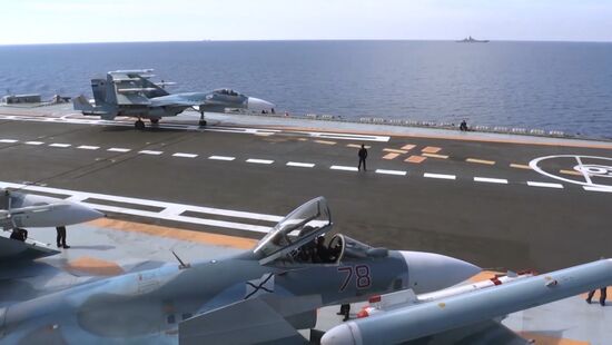 Admiral Kuznetsov aircraft carrier and Admiral Grigorovich patrol ship deployed in Syria for the first time ever