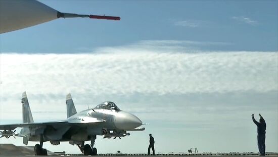 Admiral Kuznetsov aircraft carrier and Admiral Grigorovich patrol ship deployed in Syria for the first time ever