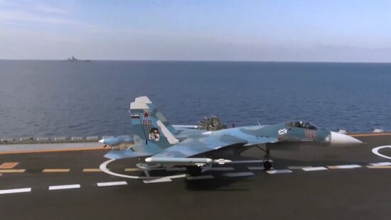 Admiral Kuznetsov aircraft carrier and Admiral Grigorovich patrol ship deployed in Syria for the first time ever