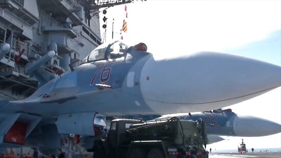 Admiral Kuznetsov aircraft carrier and Admiral Grigorovich patrol ship deployed in Syria for the first time ever