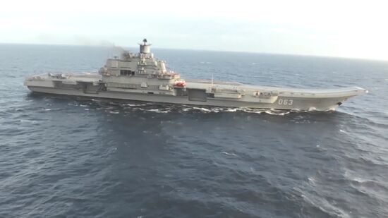Admiral Kuznetsov aircraft carrier and Admiral Grigorovich patrol ship deployed in Syria for the first time ever