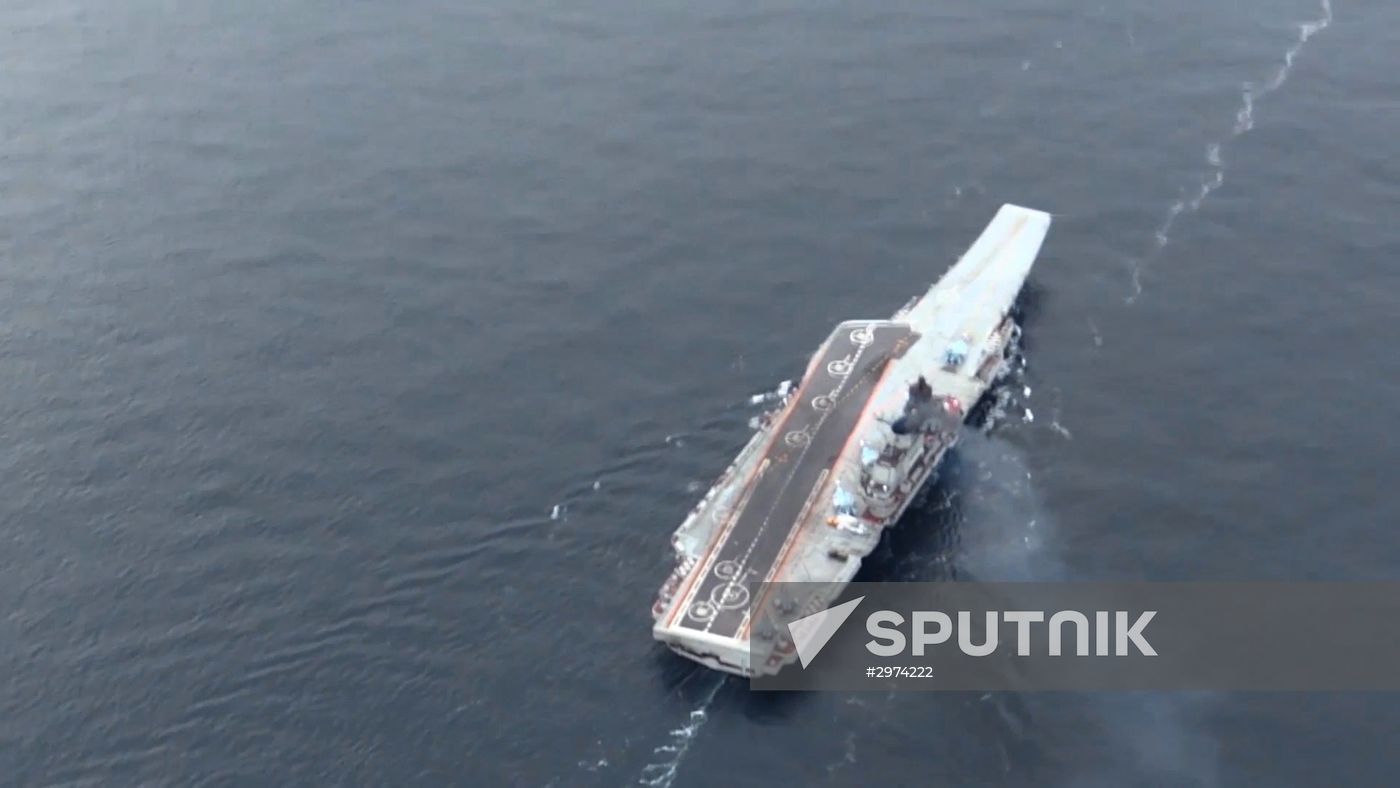 Admiral Kuznetsov aircraft carrier and Admiral Grigorovich patrol ship deployed in Syria for the first time ever