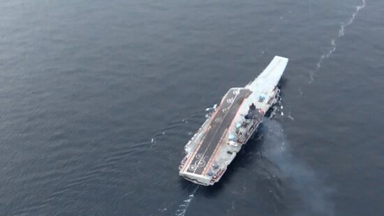 Admiral Kuznetsov aircraft carrier and Admiral Grigorovich patrol ship deployed in Syria for the first time ever