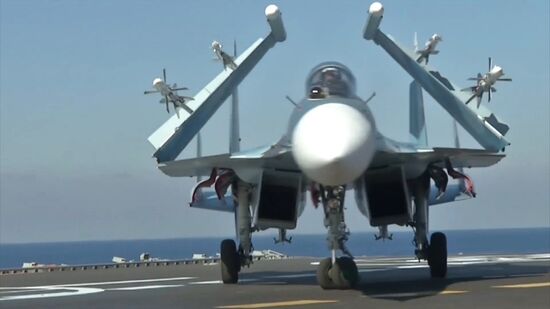 Admiral Kuznetsov aircraft carrier and Admiral Grigorovich patrol ship deployed in Syria for the first time ever