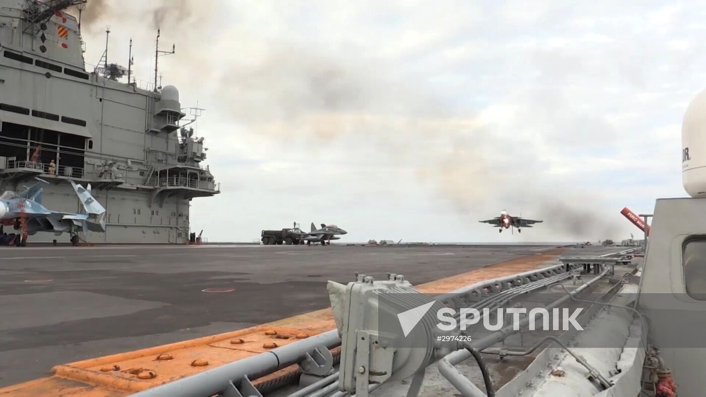 Admiral Kuznetsov aircraft carrier and Admiral Grigorovich patrol ship deployed in Syria for the first time ever