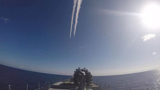 Admiral Kuznetsov aircraft carrier and Admiral Grigorovich patrol ship deployed in Syria for the first time ever