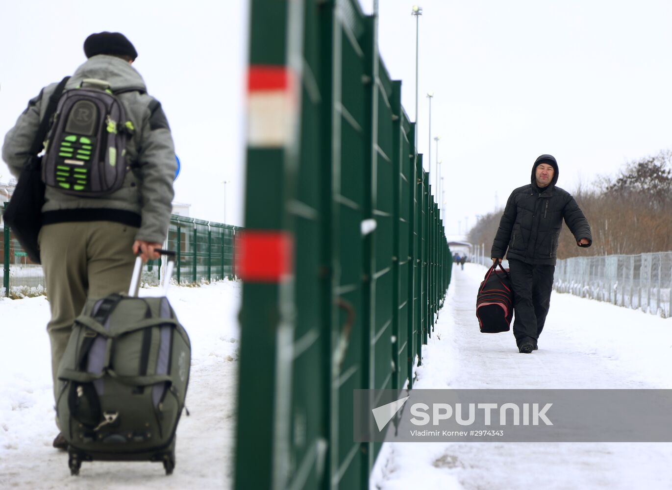 Nekhoteyevka checkpoint at Russian-Ukrainian border in Belgorod Region