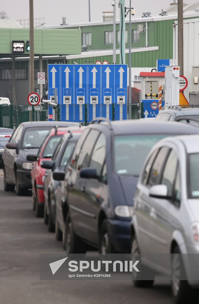 Bagrationovsk customs checkpoint in Kaliningrad Region