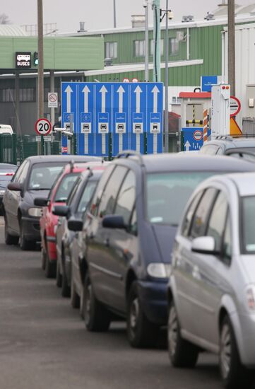 Bagrationovsk customs checkpoint in Kaliningrad Region