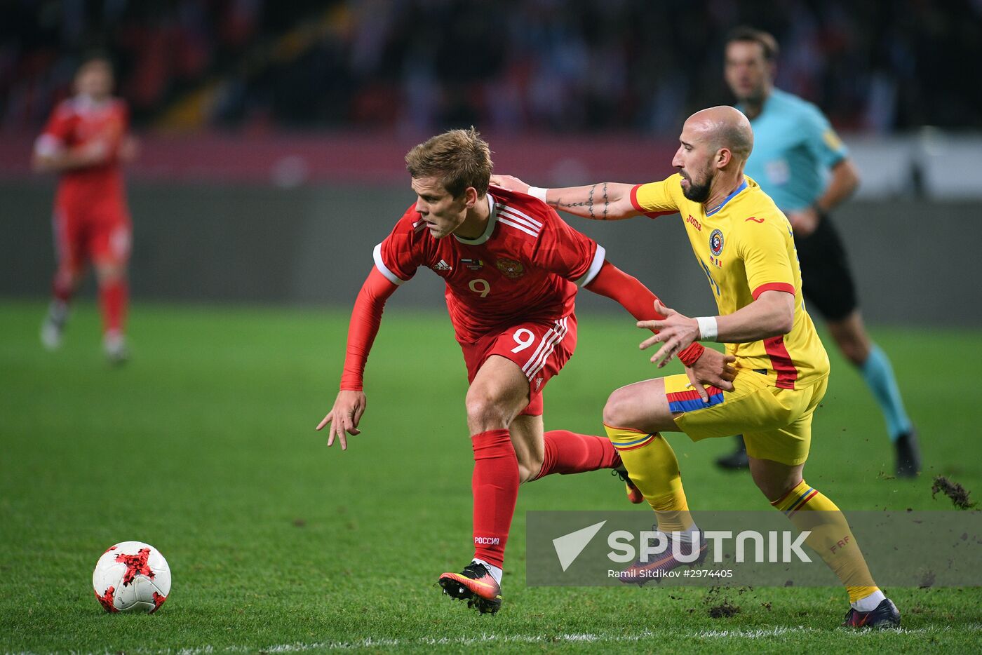 Russia vs. Romania friendly football match