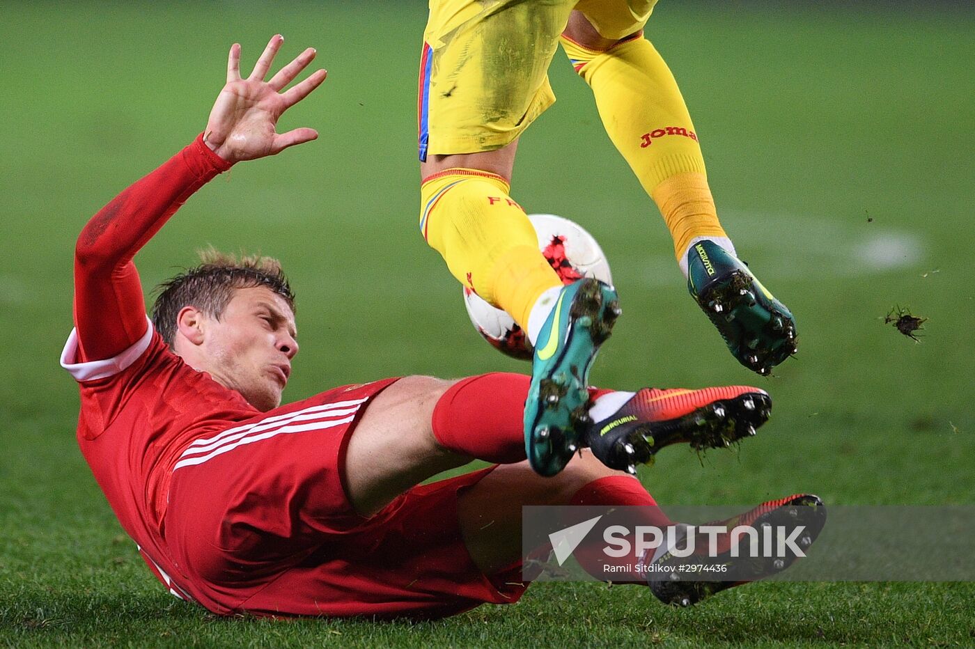 Russia vs. Romania friendly football match