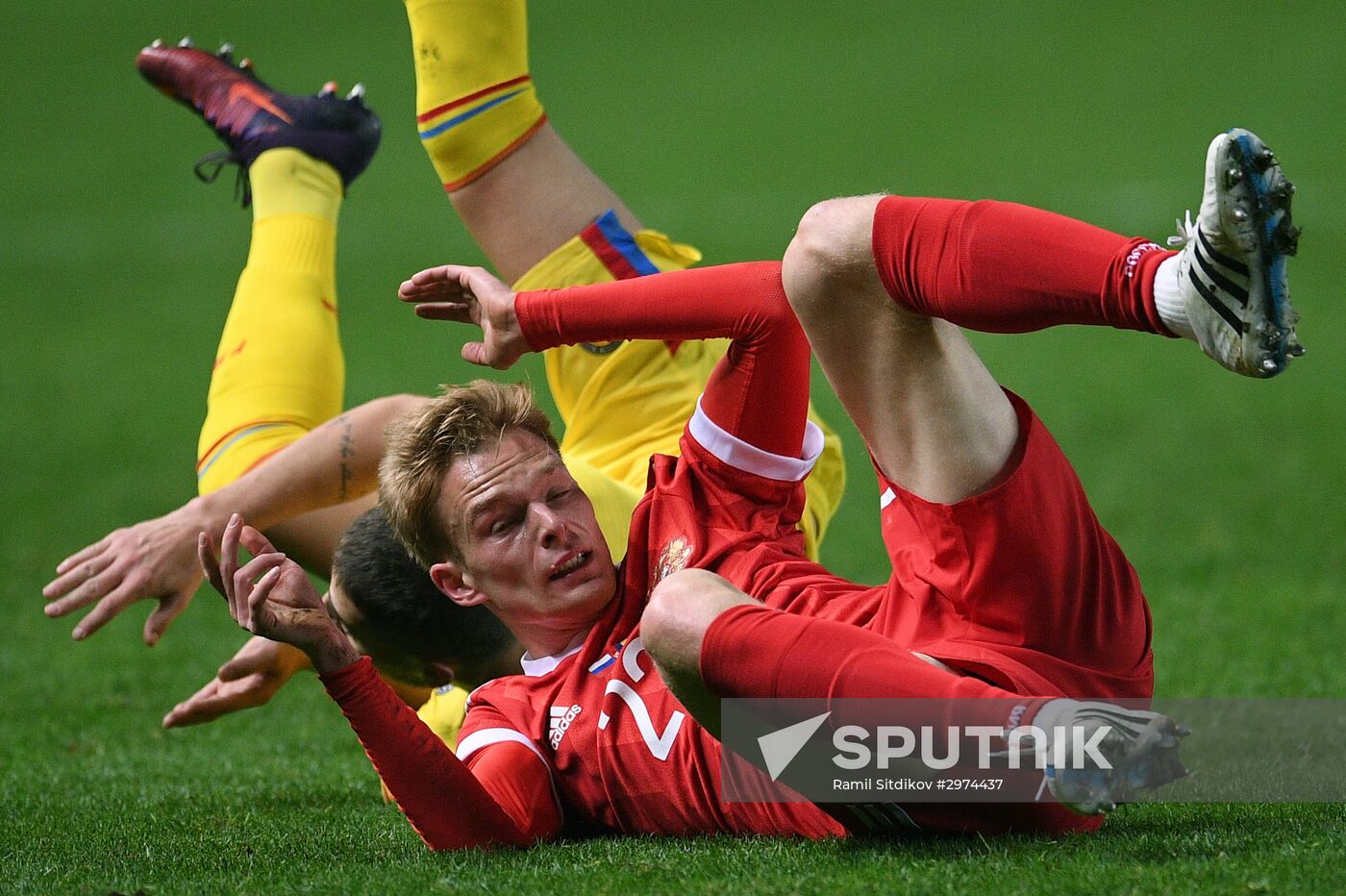 Russia vs. Romania friendly football match