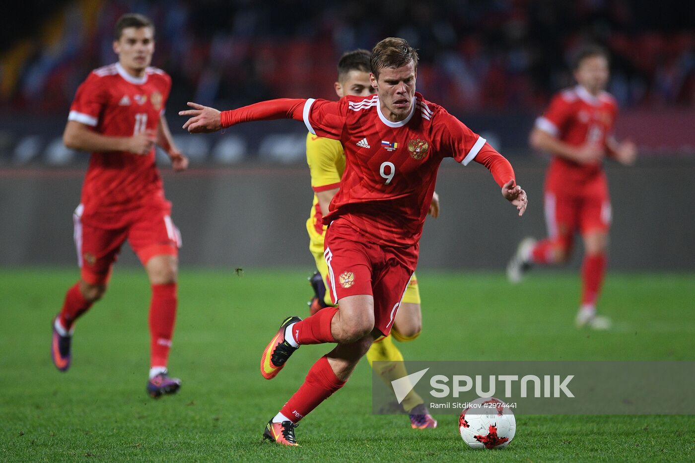 Russia vs. Romania friendly football match