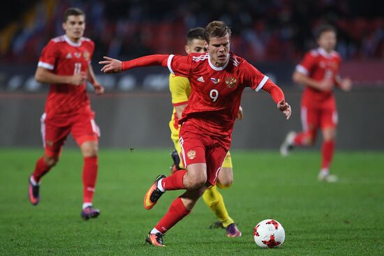 Russia vs. Romania friendly football match
