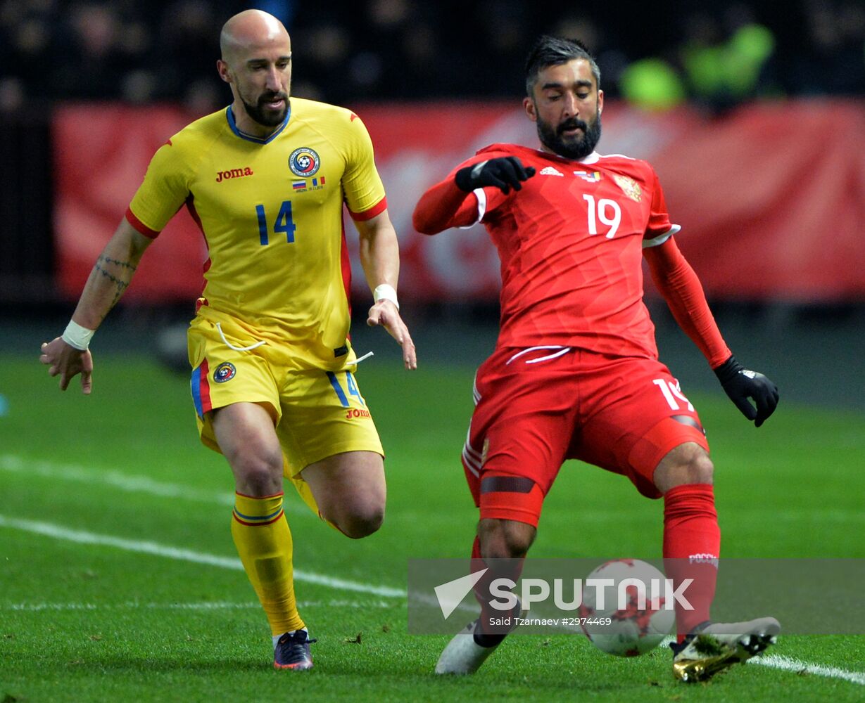 Russia vs. Romania friendly football match