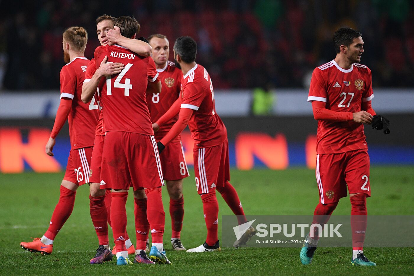 Russia vs. Romania friendly football match