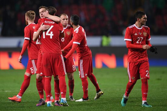 Russia vs. Romania friendly football match