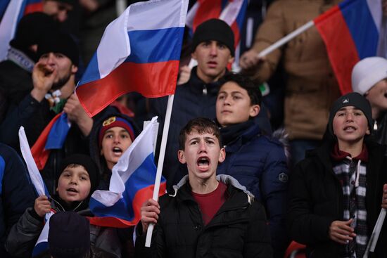 Russia vs. Romania friendly football match