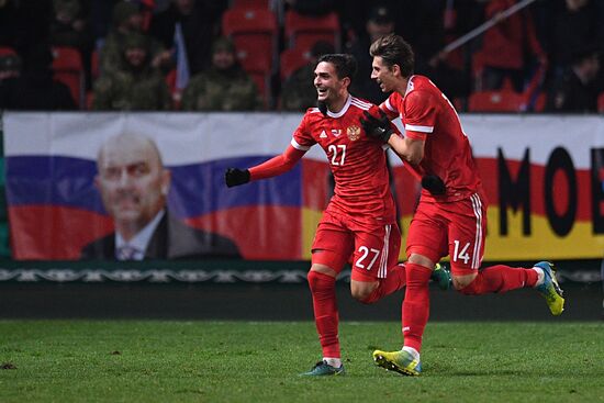 Russia vs. Romania friendly football match