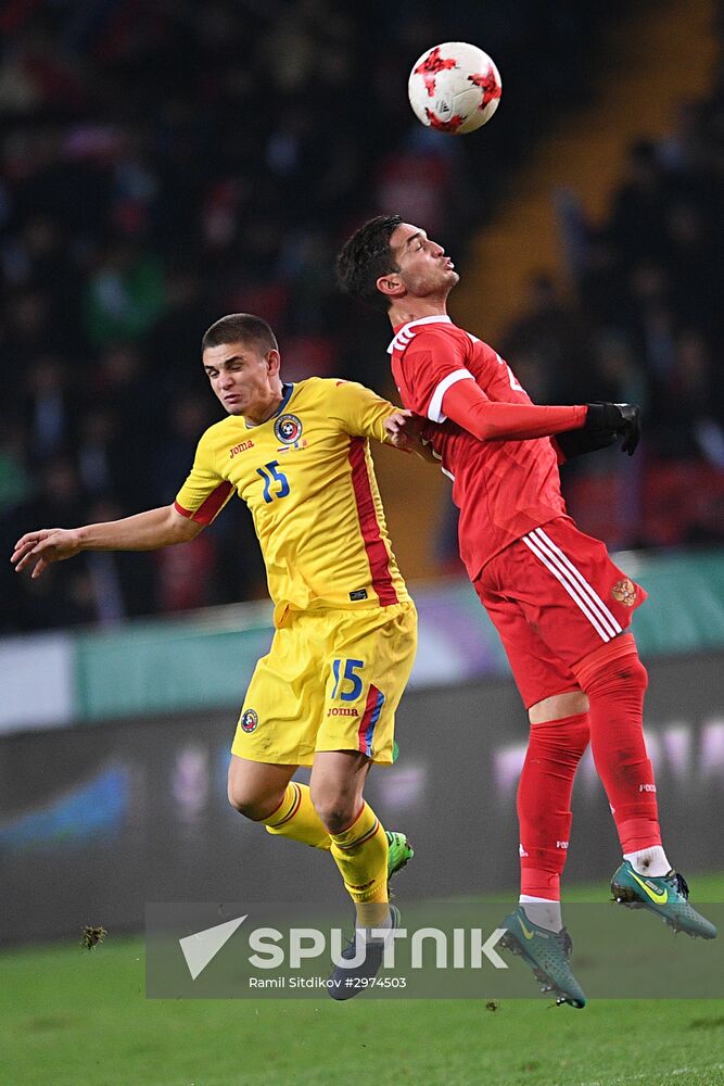 Russia vs. Romania friendly football match