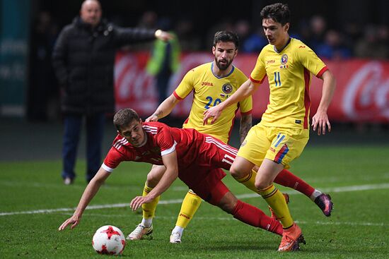 Russia vs. Romania friendly football match