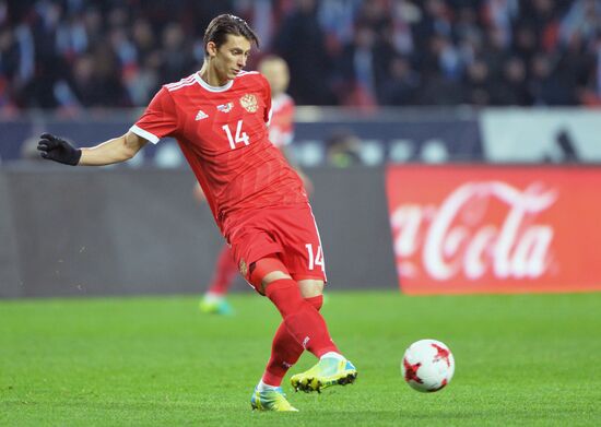 Russia vs. Romania friendly football match