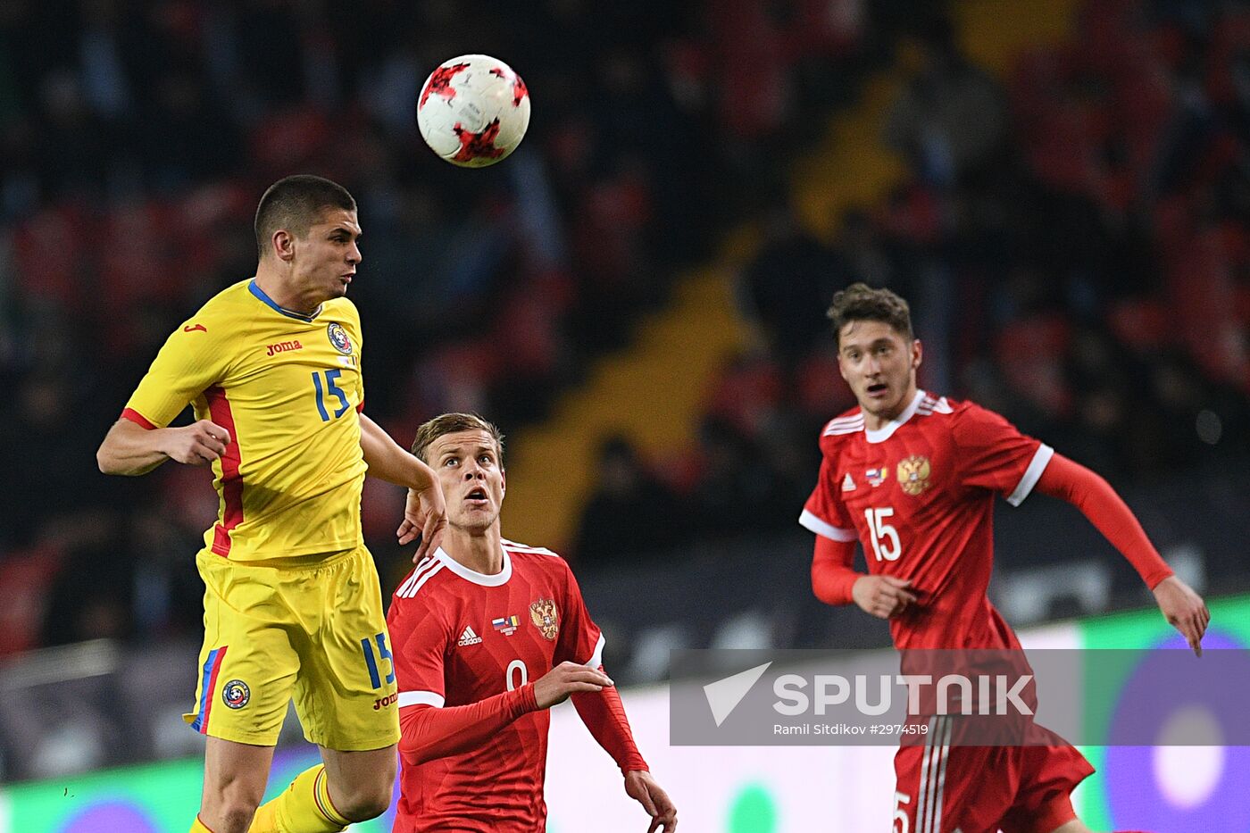 Russia vs. Romania friendly football match